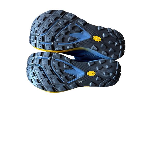 Topo Athletic M-MTN Racer 4 Navy Orange 10.5 Men’s Vibram Zipfoam Shoes - Picture 7 of 8